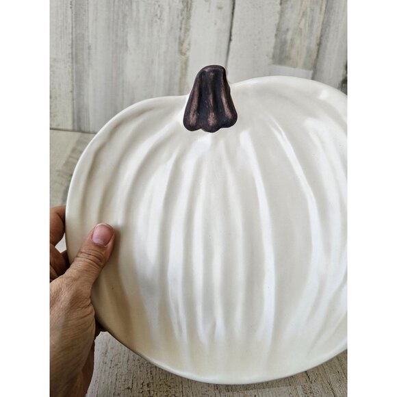Pottery Barn pumpkin plate Barbara eigen platter fall Halloween ceramic - Picture 2 of 6